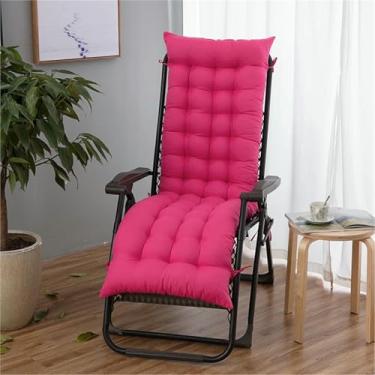 Imagem de Almofada para espreguiçadeira de pátio, almofada de encosto acolchoada mais grossa para cadeira de balanço, almofadas antiderrapantes de peça única para cadeira de encosto alto.