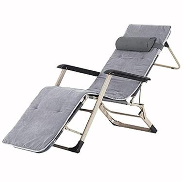 Imagem de ONDHGFBGB Cadeira acolchoada de luxo grande com apoio de braço e encosto de cabeça desmontável cadeiras de pátio ao ar livre suporte de praia 250 kg