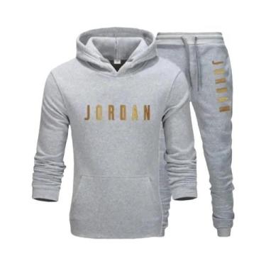 Imagem de Conjunto De Moletom Masculino De Lã Com Capuz Para Primavera, Casual, 