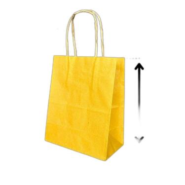 Imagem de 10 Sacola De Papel Kraft Presente Colorida 13,5X8X16Cm