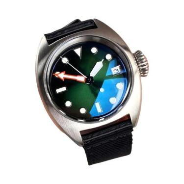 Imagem de Relógio Mecânico Masculino Militar De Mergulho 36mm NH35 Com Safira Ab