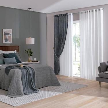 Imagem de Cortina Sala Quarto Escritório Xale Decoração 2,10x 2,50m - Bella Jane