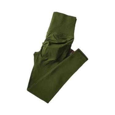 Imagem de Leggings De Yoga Sem Costura De Cintura Alta Para Mulheres, Calças De 