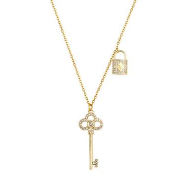 Imagem de MAIKERDER Colar feminino banhado a ouro 14K