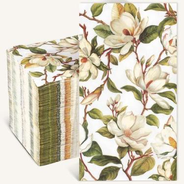 Imagem de Guardanapos de papel Homlouue Vintage Magnolia Flower 100 unidades de 