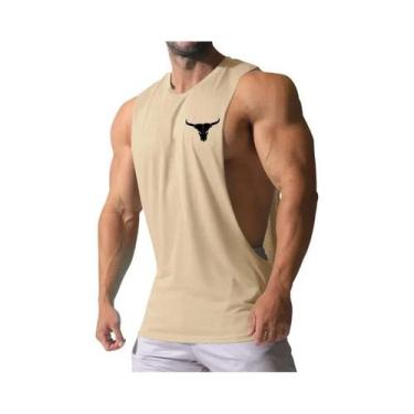 Imagem de Camiseta Sem Mangas Masculina Com Estampa De Touro, Estilo Casual E Mu