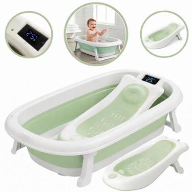 Imagem de Banheira Infantil Dobrável Com Termômetro Integrado 0 Á 36 Meses - Zuk