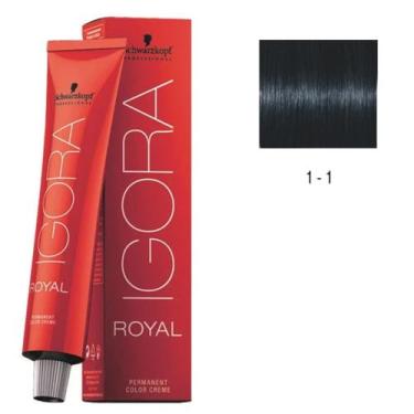Imagem de Coloração Igora Royal 1-1 Preto Azulado 60g - Schwarzkopf Professional