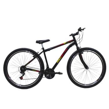 Imagem de Bicicleta Aro 29 Quadro Aço 21 Vel Freios V Brake Saidx Premium Preto Verme Amare