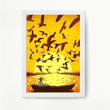 Imagem de Quadro Decorativo Van Gogh 45x34cm - Moldura Madeira Branca