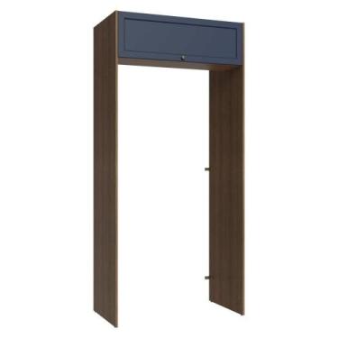 Imagem de Porta-geladeira 103 Cm 1 Porta Basculante Rustic/azul Vik Madesa Rusti