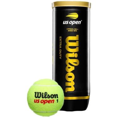 Imagem de Bolas de Tênis All Court US Open Extra Duty 3 Peças Tubo com Tampa Wilson