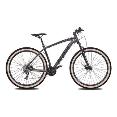 Imagem de  Bicicleta Aro 29 Ksw Xlt 24v K7 Câmbios Shimano Freio Hidráulico Garfo com Trava Pneu Faixa Bege - Grafite
