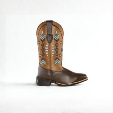 Imagem de Bota Feminina Texana Couro Bordada Cowboy Country Conforto-Feminino