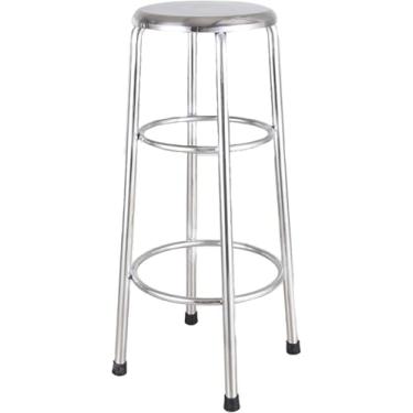 Imagem de Banco De Aço Inoxidável Criativo Sem Encosto Banco De Bar Multiuso Banqueta De Jantar Banqueta Alta De Balcão Banqueta Baixa, Stainless Steel, 65CM