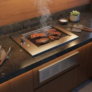 Imagem de Churrasqueira Grill a Gás de Embutir com Veneziana Diamond Little Gás 