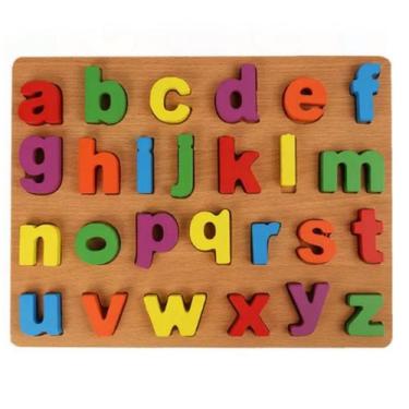 Imagem de Brinquedo Educativo Didatico Letras Minusculo Cores Encaixe - Pais e f