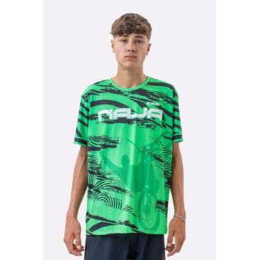 Imagem de Camiseta Masculina HUPI Bike Naja V10 Verde e Preto, Verde, Preto, G