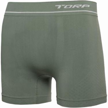 Imagem de Cueca Torp Boxer em Microfibra Sem Costura 8002, Verde militar, M