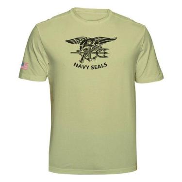 Imagem de Camiseta Navy Seals USA Cor:CáquiTamanho:G - Tritop Camisetas, Caqui, 