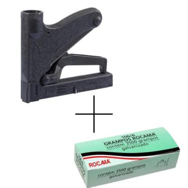 Imagem de Grampeador Tapeceiro Rocama Premium Com 3500 Grampos 106/6mm