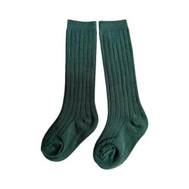 Imagem de Meias De Algodão Listradas Até O Joelho Para Bebês Meninos E Meninas, 