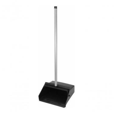 Imagem de Pá Plástica com Cabo em Alumínio Pá Plástica PP para Coleta de Resíduos em Ambientes Internos Preto Higipack