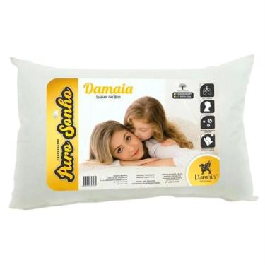 Imagem de Travesseiro Damaia Puro Sonho 50x70cm - Fibra Siliconada Ultra Macia, 
