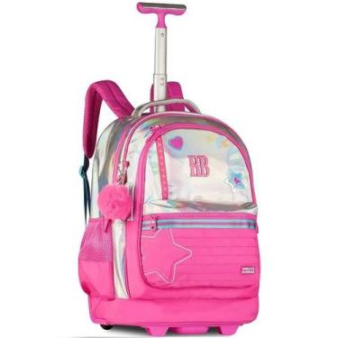 Imagem de Mochila Escolar de Rodinhas Rebecca Bonbon Holografico Shine RB27016 R