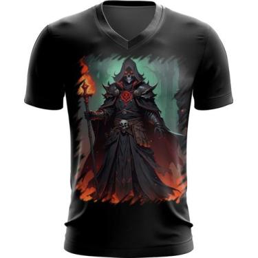 Imagem de Camiseta Gola V Lich Ancião Desenhado Magia 14 - Kasubeck Store®, INF 