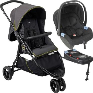 Imagem de Carrinho com Bebe Conforto Base ISOFIX Burigotto CR3 22 Gray Neon