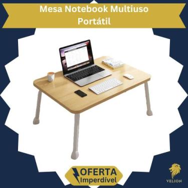 Imagem de Mesa Notebook Multiuso Portátil Cama Chão Aparador Escrivaninha Mesinh