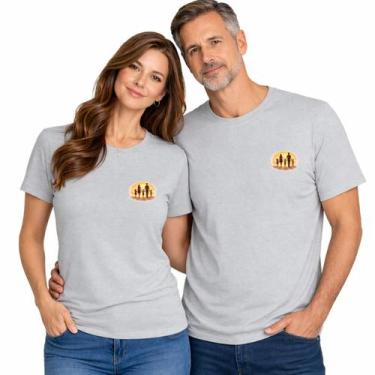 Imagem de Camiseta Básica Tradicional 100% Algodão Estampa Em Dtf Família EI-270