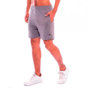 Imagem de Shorts Masculino Dry Fit Mezul Essencial, Cinza, M