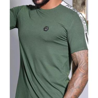 Imagem de Camisa Masculina Pitbull Lançamento Ref 85513, Verde, G, algodão