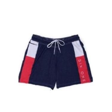 Imagem de Shorts Tactel Masculino Red Block Marinho Six One  Esportivo e Confort