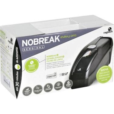 Imagem de Nobreak Ragtech 600VA 4160 Senoidal Easy Pro Automático Preto Bivolt