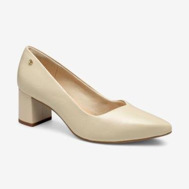 Imagem de Sapato Scarpin Tanara Feminino Em Couro Nude, Tule, 35