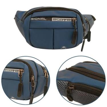 Imagem de Pochete Masculina Bolsa Cintura Transversal Motoqueiro Moto Boy Trabal