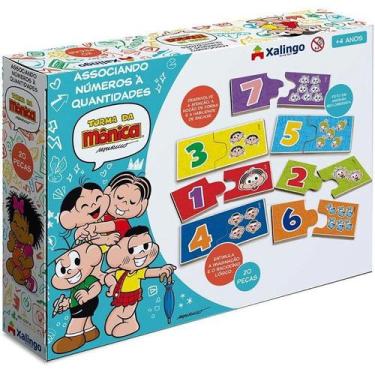 Imagem de Brinquedo Pedagógico Turma Da Mônica Números E Quantidades - 20 Peças 