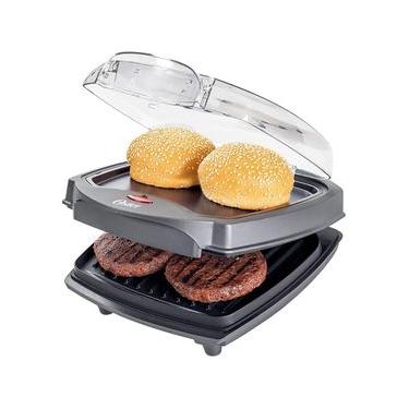 Imagem de Grill Elétrico Oster OGRL500 com Estufa Grelha e Chapa para Hambúrguer 110V