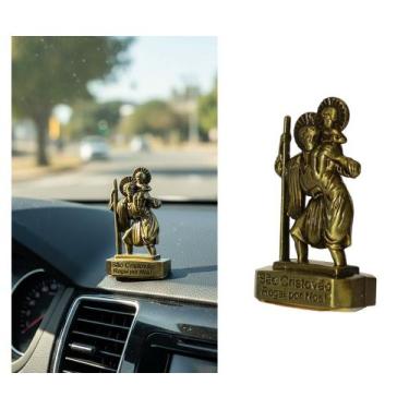 Imagem de Enfeite São Cristovão Mesa Painel Carro 4 cm - FORNECEDOR 17