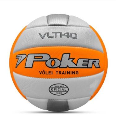Imagem de Bola De Vôlei Poker Training VLT 140, Unico, Laranja, Cinza