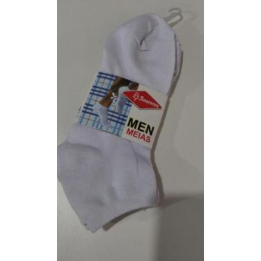 Imagem de Kit com 3 pares de meia branco tamanho 40 - 46 - Amorarma