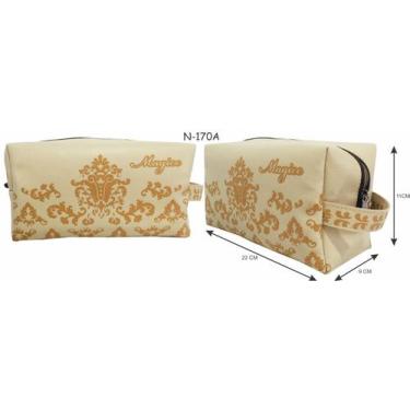 Imagem de Necessaire Casual Feminina Arabescos Bege, Magicc, Creme