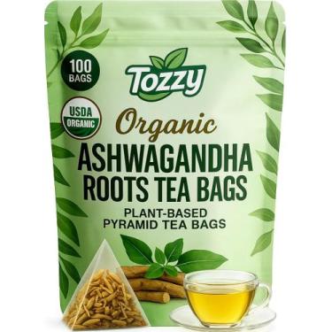 Imagem de Chá Orgânico de Ashwagandha TOZZY com 100 Sachês à Base de Plantas