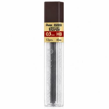 Imagem de Grafite Hi-Polymer Super 0.3mm H 2H HB B com 12 Unidades por Tubo para