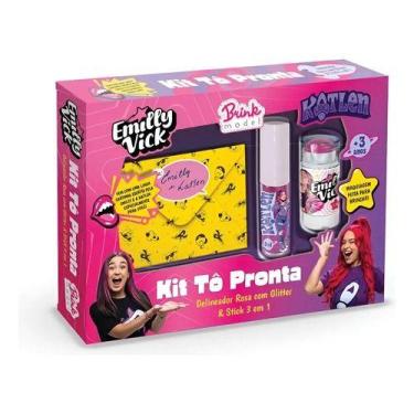 Imagem de Kit Tô Pronta Emilly Vick e Katlen Dos Rosa Brink Model Maquiagem Infa