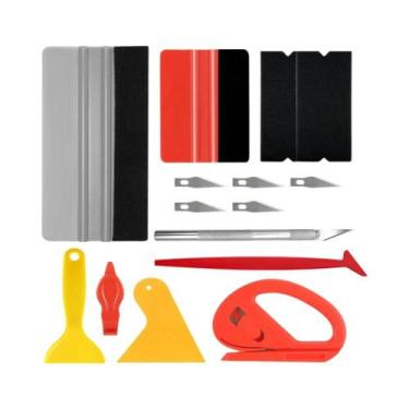 Imagem de Kit Profissional De Aplicação De Vinil: Espátula De Feltro, Cortador E