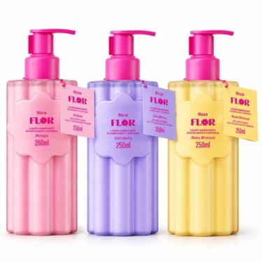 Imagem de Kit Ricca Flor Loções Hidratantes Corporais: Peônia, Gardênia e Rosa B